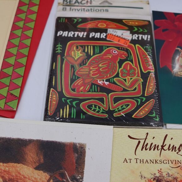 Vintage Lot of Greeting Cards Thanksgiving Christmas Birthday Funny Assorted Car - Picture 11 of 11